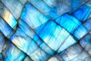 Polished blue labradorite with a subtle gradient showcasing iridescent effects in an abstract background photo