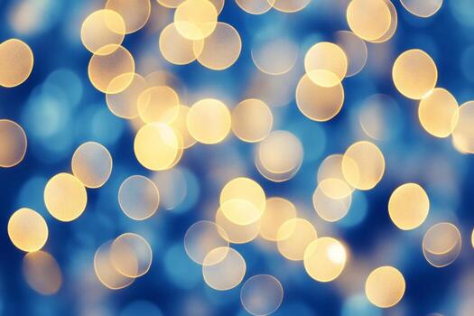 Glowing bokeh light patterns create a warm and atmospheric background perfect for holiday themes during winter evenings photo