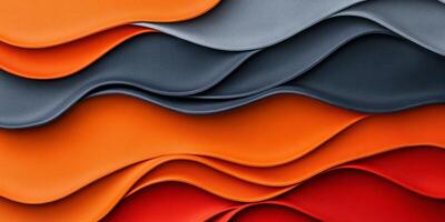 Dynamic abstract design with vibrant orange and red overlapping shapes in a modern art style photo
