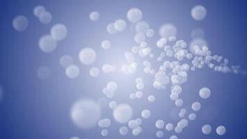 A stream of smooth shiny spheres flowing towards the camera against a blue gradient background. This clean modern motion design is full HD and a loop. video