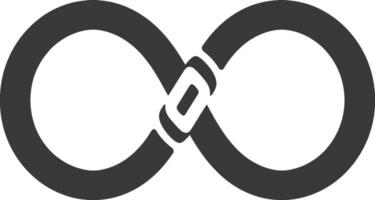 An infinity symbol on a white background vector