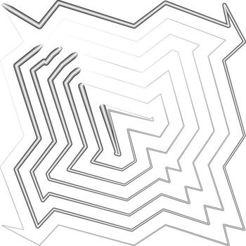 abstract background with black and white twisted lines in grayscale vector