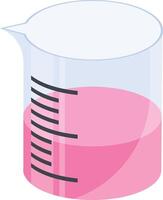Laboratory Beaker with Liquid vector