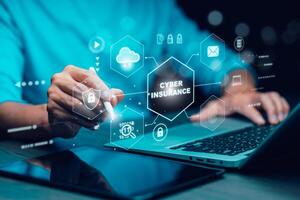 Cyber security and Security password login online concept Hands typing and entering username and password of social media, logging in with smartphone to an online bank account, data protection hacker photo