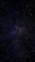 Flying at hyperspace warp speed through a tunnel of glowing blue and golden stars and particles in outer space. Galaxy starburst motion background. Full HD and looping animation. video