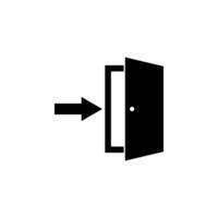 Exit door icon isolated on white background from user interface collection. vector
