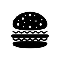 burger hamburger icon isolated on white background from bakery collection. vector