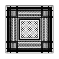Palestinian scarf design Keffiyeh abstract checkered pattern vector