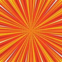 Abstract radial orange shiny rays stripes retro background vector