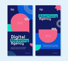 Modern flat design vertical banner template vector