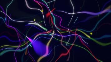 Psychedelic background with colorful wavy lines. Rippling lines of glowing vibrant rainbow colors. Full HD looping abstract background animation. video
