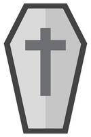 Coffin flat icon design isolated on white background. vector