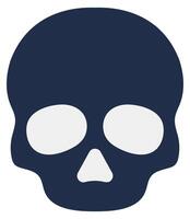 Human skull icon isolated on white background. vector
