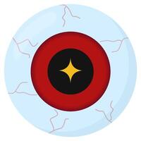 Evil eye flat icon isolated on white background. vector