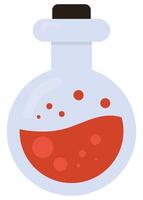 Round red potion icon isolated on white background. vector