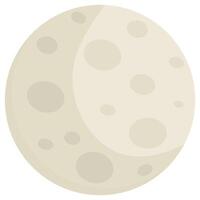 Moon flat icon isolated on white background. vector