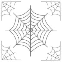 Halloween spiderweb icon isolated on white background. vector