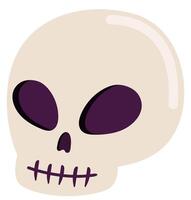 Flat icon of skull isolated on white background. vector