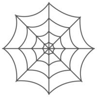Round spiderweb icon isolated on white background. vector