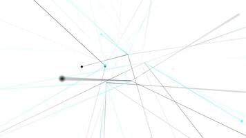 Minimalist white abstract background with connecting blue and black line particles. Modern clean angular design. Tech inspired connectivity concept. Full HD and looping white minimalism animation. video