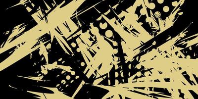Abstract black and beige graphic with geometric shapes. vector