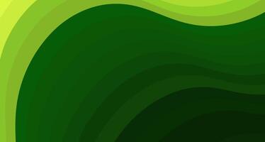Abstract green wave pattern with shades of green. vector