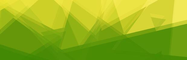Abstract green and yellow geometric background with overlapping shapes. vector