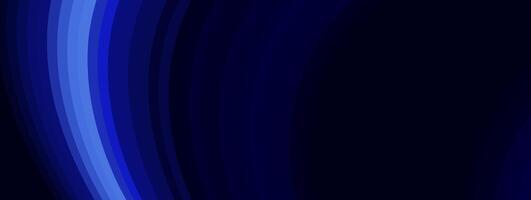 Abstract dark blue background with curved lines. vector
