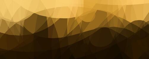Abstract gold and brown geometric background with overlapping shapes. vector