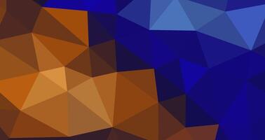 Abstract geometric background with brown and blue triangular shapes. vector