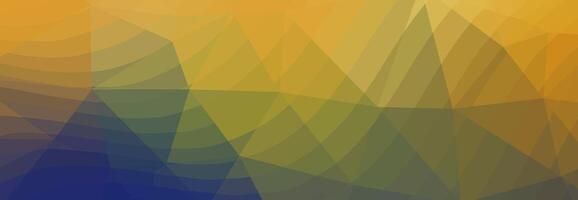 Abstract geometric background with yellow, green, and blue triangles. vector