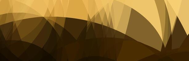 Abstract background with overlapping geometric shapes in brown and yellow tones. vector