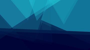 Abstract background with overlapping blue and dark blue triangles. vector