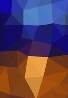 Abstract geometric background with blue, purple, and brown triangles. vector