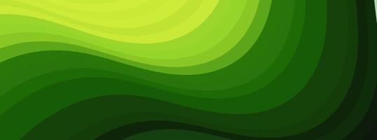 Abstract green wave background. vector