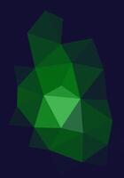 Abstract green geometric shapes on a blue background. vector