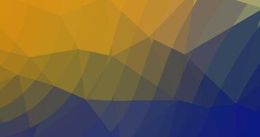 Abstract geometric background with yellow, green, and blue colors in a triangular pattern. vector