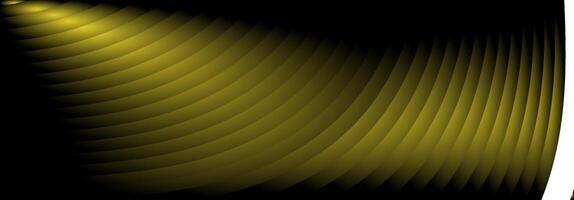 Abstract yellow and black gradient with curved lines. vector
