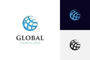 Globe or the world logo icon design abstract style for business global logo design vector