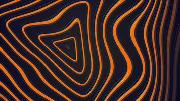 Swirls of shiny orange wavy lines on black gradient background. Fluid morphing motion. Full HD looping animation. video