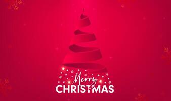 Christmas banner design snowflake abstract Christmas tree vector