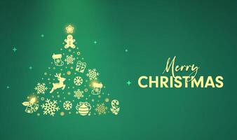 Christmas banner design Various Christmas elements composed of abstract Christmas tree vector