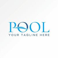 Logo design graphic concept creative premium stock image graphic initial text word Pool font swimming water Related to swim monogram typography vector