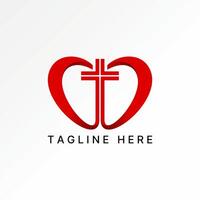 Logo design graphic concept creative abstract premium stock love symbol christian church lord messiah. Related to religion baptist organization vector