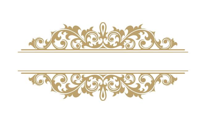 Decorative vintage frames, borders. Retro ornamental frame