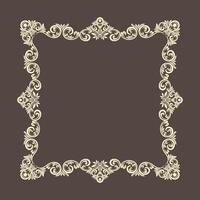 Ornate vintage frame and scroll element vector
