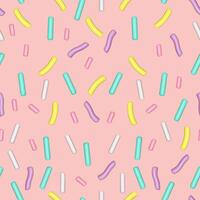 3D sprinkles fun seamless pattern vector