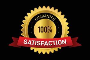 100 guarantee satisfaction design vector
