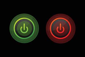 power on off button illustrations vector