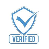 Verified Design with guard shape Illustration vector
